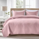 Pink Twin Quilt Bedding Set Thin Lightweight Bedspreads,modern Style Geometri.... Fixed Price $46.79.
