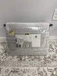 Hotel Collection Velvet Queen Coverlet Silver Preowned W/defect. Fixed Price $74.99.