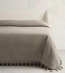 Banana Republic Home Tasseled Fringe Cotton Coverlet/ King Size -brand New. Fixed Price $181.99.