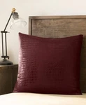 Nwt Patricia Nash Faux Crocodile (2) Euro Sham Plum Burgundy Size 26 Set. Fixed Price $39.99.