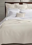 Ralph Lauren Argyle Sateen Quilt Coverlet Blanket Queen True Parchment $400. Fixed Price $200.00.