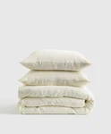 Nwt Quince European Linen King / Cal Duvet Cover Set Ivory Flax Msrp $210. Fixed Price $119.99.