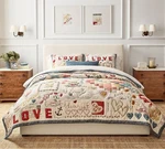 Potterybarn Devin Embroidered Love Quilt. Fixed Price $150.00.