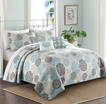 Hst 6-PIECE Marina Medallion Printed Microfiber Quilts Coverlet Set Cameo Blue. Fixed Price $58.07.