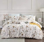 Sleepbella Comforter King Size, 600 Thread Count Cotton White Printed With Blue. Fixed Price $98.19.