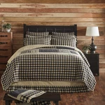 My Country Navy Tan Patchwork Cotton Cottage Quilted Bedding Collection. Fixed Price $229.95.