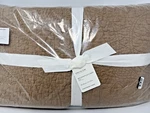 New Pottery Barn Belgian Flax Linen Floral Stitch King Quilt Bronze. Fixed Price $189.95.