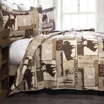 Wrangler Vintage Cowboy Western 3-PIECE Quilt Set, King. Fixed Price $111.48.