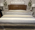 Nautica Ridgeport Beige Cotton Reversible Full/queen Quilt 90"X90". Fixed Price $44.00.