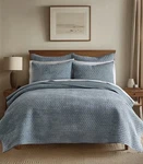 Levtex Velvet Stitch Reversible 3-PC. Navy King/california King-chambray. Fixed Price $95.00.