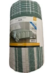 Mainstays Green Vertical Stripe Microfiber Quilt, Full/queen - Reversible. Fixed Price $14.99.