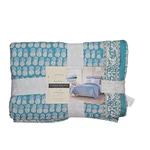 Artelier Nicole Miller Blue Pineapple Full / Queen Traditional Block Print Quilt. Fixed Price $145.00.