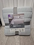 Hometrends 3-PIECE Pick Stitch Gray Color King Size Quilt Set. 100% Polyester. Fixed Price $75.99.