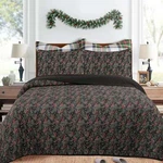 3 Pcs Festive Christmas Holly Berry & Tree Quilt Bedspread Set Holiday Bedding. Fixed Price $29.99.