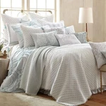 Levtex Home Ditsy King Cotton Quilt Set, White/spa. Fixed Price $169.95.