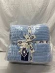 John Robshaw Cotton Velvet Light Indigo Quilted Coverlet King Size New 110X92IN. Fixed Price $371.99.