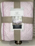 The Farmhouse By Rachel Ashwell Pink Floral Reversible Queen Size Quilt Set. Fixed Price $89.00.