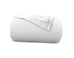 Pure Cotton, Luxury King Size Soft Blanket Herringbone / Cal White. Fixed Price $72.60.