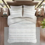 Madison Park Coverlet Set Seersucker Geometric Diamond, Taupe, Full/queen. Fixed Price $25.99.