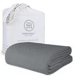 Threadmill Cotton Twin Blanket 68X92 Dark Grey. Fixed Price $89.99.