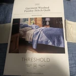 Garment Washed Paisley Stitch Quilt - Threshold Light Blue Full/queen. Fixed Price $44.99.