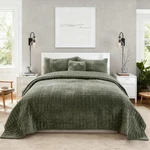 Oversized King Velvet Quilt Set 120X128 With Pillow Shams - Army Green. Fixed Price $233.99.
