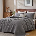 Queen Set With Shams Lightweight Quilted Bedspread Coverlet Thin Comforter. Fixed Price $61.76.