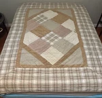 Woolrich Cabin Patchwork Quilt Throw 63X86 Rustic Lodge Plaid Faux Suede. Fixed Price $45.00.