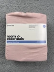 Room Essentials Twin Xl Garment Washed Microfiber Solid Sheet Set Pink. Fixed Price $14.00.