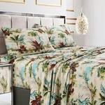 Tribeca Living Queen Bed Set, Soft Cotton Sateen Printed Tropica.... Fixed Price $78.49.