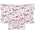 Scientific Sleep Butterfly Pink Flower 100% Cotton Twin Sheet Set Bedding.... Fixed Price $32.99.