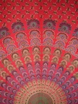 Sanganeer Indian Tapestry Cotton Bedspread 96" X 86" Full Red. Fixed Price $40.99.