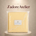 Matouk Coverlet Diamond Pique, King Size, Color Butter & White Scallops Nib $295. Fixed Price $245.00.