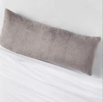 Room Essentials Reversible Faux Fur Plush Gray Body Pillow Cover Sham 50" 20". Fixed Price $19.00.
