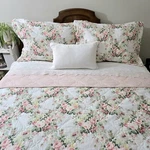 Laura Ashley 3PC Floral Queen Comforter Set Cotton Reversible Bedding Rose Rare. Fixed Price $206.10.