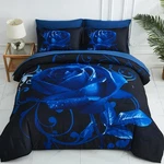 Xruibed Blue Comforter Set 7 Piece In Bag QUEEN(90"X 90"),. Fixed Price $93.99.