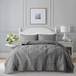 B2EVER Dark Grey Damask Quilt Twin Size Bedding Set 1 Sham Boho Chic Soft. Fixed Price $48.72.