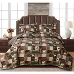 Reversible Moose Bear Quilt King Size Rustic Cabin Bedding Set. Fixed Price $44.18.