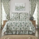 Quilt Dorset Green Floral King Farmhouse 105WX95L Cotton Flax Bedding Vhc Brands. Fixed Price $159.95.