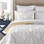 Mixinni Quilt King Size Reversible 3-PIECE Beige Embroidery Pattern Elegant. Fixed Price $132.17.