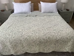 King Size Better Homes & Gardens Green Sage Quilt Reversible,euc, Paisley/stipe. Fixed Price $39.00.