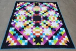 New - Dance With The Stars Patchwork Twin Quilt 66" X 76" Pink Purple Blue Black. Fixed Price $379.93.