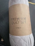 Kaycie Gray Fashion Lightweight 3PC Quilt Sets In Stripe, Queen Latte New Bag. Fixed Price $55.00.