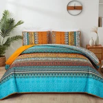 Wongs Bedding Boho Stripe Quilt Set Lightweight Microfiber All Season Bedspread. Fixed Price $79.99.