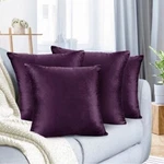 Nestl Purple Velvet Pillow Covers 24"X24" Decorative Shams Set Of Nwot. Fixed Price $26.00.