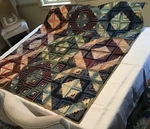 Victorian Silk Multi Colored Quilt Log Cabin Style Maine Estate As Found. Fixed Price $123.00.
