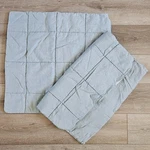 Ikea Gulved Cushion Pillow Covers X Blue Linen Quilted Euro Shams 26". Fixed Price $29.40.