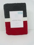 Pottery Barn Kids Block Stripe Quilted Euro Sham Navy Red Gray #C181. Fixed Price $33.15.