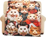 Collections Etc Unique Cats In Costumes Soft Fleece Throw Blanket 60" X 50" New. Fixed Price $26.99.
