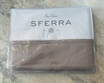 New Sferra Queen Duvet Cover Celeste Long Staple Cotton Hemstitch Grey Taupe. Fixed Price $320.00.
